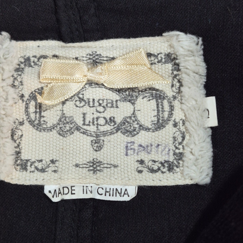 Vtg Y2K Sugarlips Embroidered Beaded Corduroy Jacket S 100% Cotton Boho Glam - Picture 2 of 9